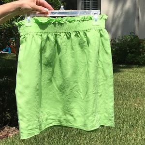 J. Crew Linen City skirt NWOT size 4 lime green